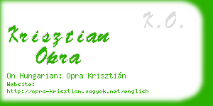 krisztian opra business card
