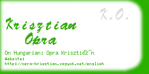 krisztian opra business card